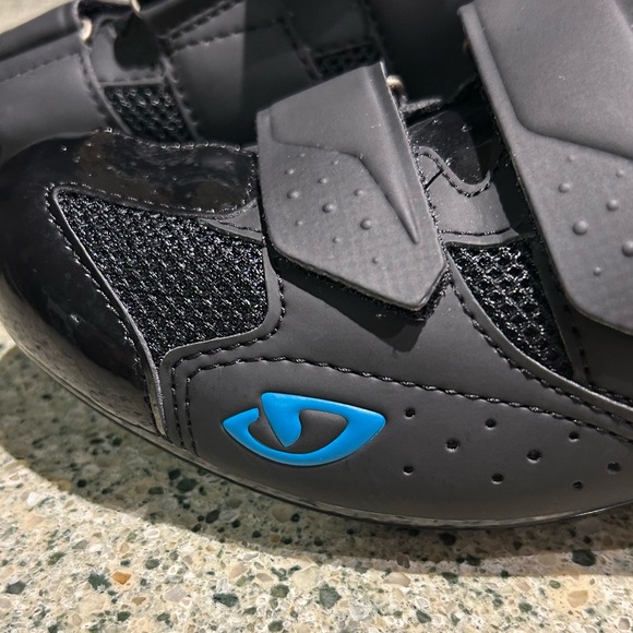 NWT-Giro Cycling Shoe Black Blue 3-strap Road Bike Shoe Unisex - Picture 4 of 11